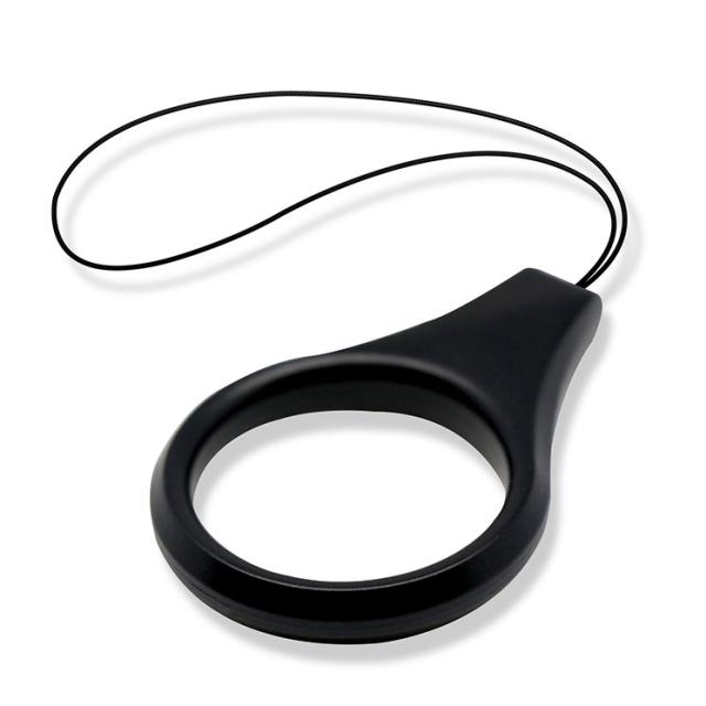 他サイト： エレコム スマートフォン用ストラップフィンガーストラップアルミライク ブラック P-STFALBKの商品画像