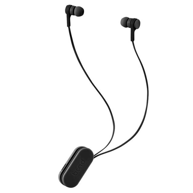 他サイト： エレコム ワイヤレスイヤホン Bluetooth5.0 両耳 コードあり 巻き取り式 クリップ付 スモークブラック コンパクト の商品画像