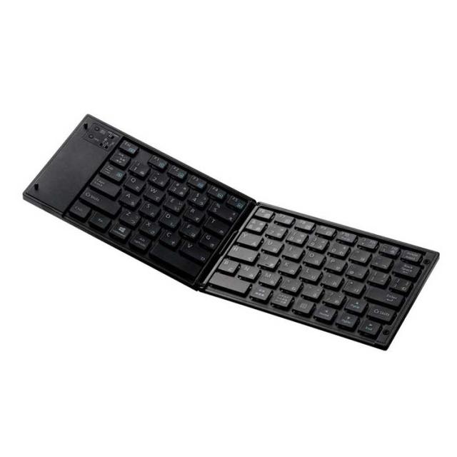 他サイト： エレコム Bluetoothキーボード/折りたたみタイプ/マルチペアリング対応/ブラック ELECOMの商品画像