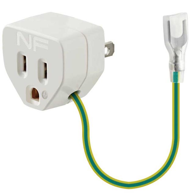 他サイト： エレコム OAアダプタ 3P→2P(ノイズ対策機能 雷ガード機能付) ELECOMの商品画像