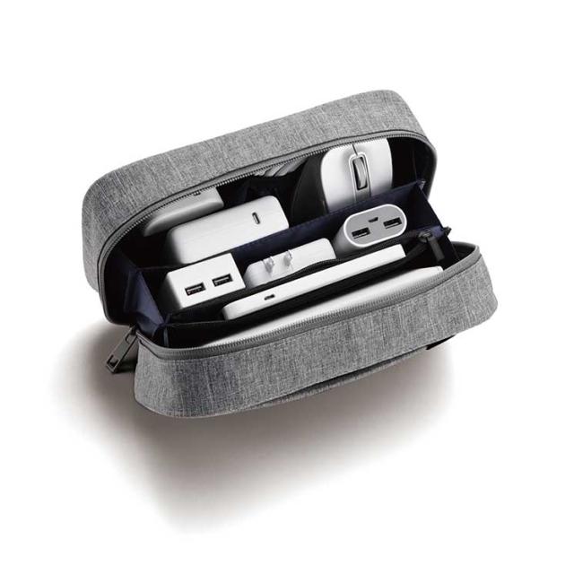 他サイト： エレコム ポーチ バッグインバッグ マルチ収納 メッシュ ファスナーポケット付 ストレージタイプ グレー ELECOMの商品画像