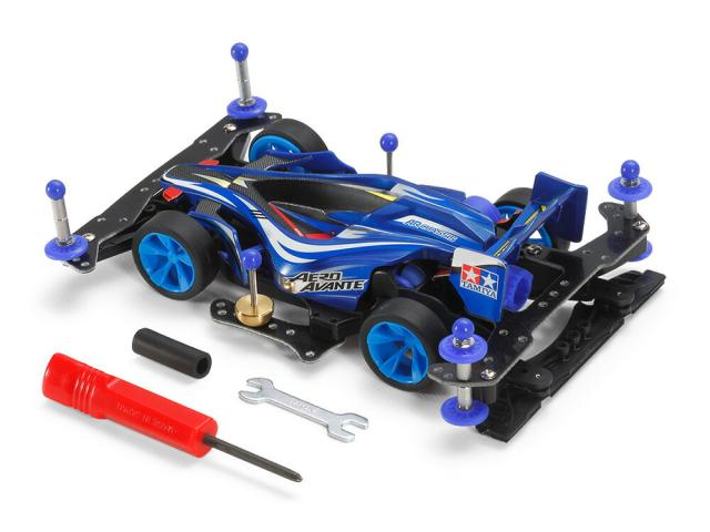 他サイト： タミヤ 1/32 ミニ四駆REVシリーズ No.6 ミニ四駆スターターパックAR スピードタイプ(エアロ アバンテ) 18706の商品画像