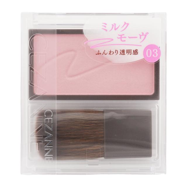 他サイト： CEZANNE セザンヌ チークブラッシュ 03 ミルクモーヴ 2.2g パウダーチーク 保湿 簡単OFF ブラシ付 [ギフトラの商品画像