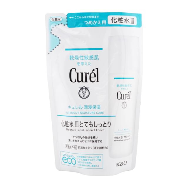他サイト： curel キュレル 潤浸保湿 化粧水 つめかえ用 130ml [IIIとてもしっとり] 詰め替え用 レフィル スキンケア 医薬の商品画像