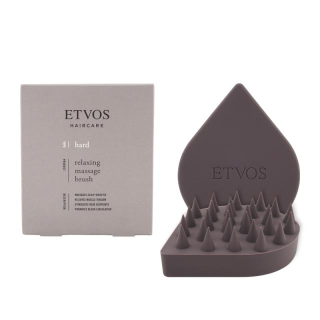 他サイト： ETVOS エトヴォス リラクシングマッサージブラシ ハード チャコールグレー 頭皮用マッサージブラシ ツボ[ギフトラッピング対の商品画像