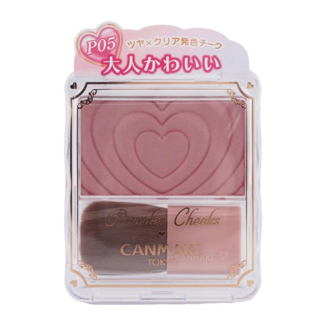 他サイト： CANMAKE キャンメイク パウダーチークスA  P05 クラッシーモーヴピンク パール・ラメ配合 [ギフトラッピング対応]の商品画像
