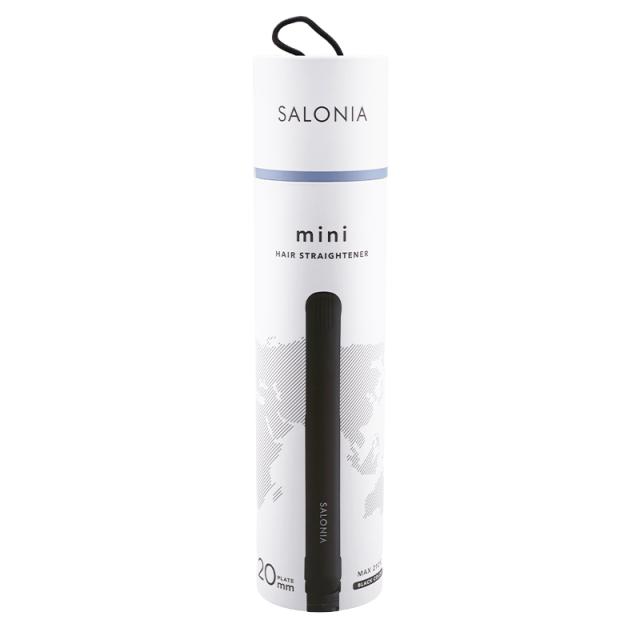 他サイト： SALONIA サロニア ミニストレートヘアアイロン ブラック 20mm SL-010SB 専用耐熱ポーチ付き[ギフトラッピングの商品画像