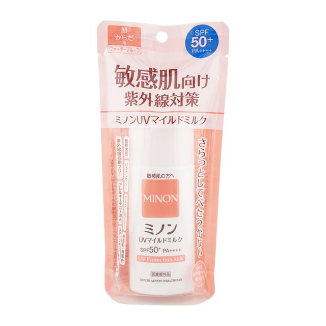 他サイト： MINON ミノン アミノモイスト UVマイルドミルク 80mL SPF50+ PA++++ 紫外線 低刺激性 無着色 日焼け対の商品画像