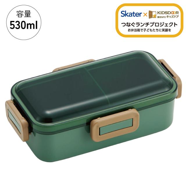 他サイト： 弁当箱 大人 一段 仕切り 食洗機 レンジ 対応 抗菌 日本製 容量 530ml スケーター PFLB6AG ランチボックス  の商品画像