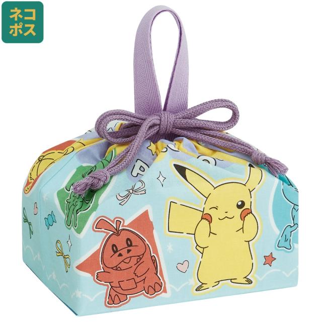 他サイト： お弁当袋 幼稚園 キャラクター ランチ巾着 子供 巾着袋 小学生 小 きんちゃく袋 skater スケーター KB7 ポケットモの商品画像