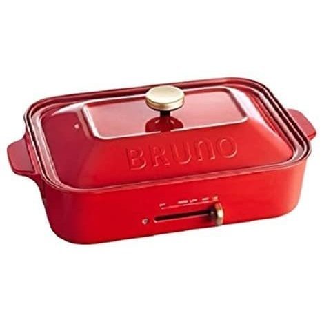 他サイト： BRUNO ホットプレート BOE021-RD(レッド) 平面プレート たこ焼きプレート【ラッピング対応可】 R-LOGI R-の商品画像