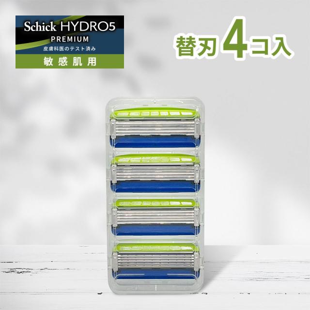 他サイト： シック ハイドロ5 プレミアム 替刃 4個 シック 替刃 カミソリ 替え刃 5枚刃 ハイドロ プレミアム 敏感肌 シック ジャパの商品画像