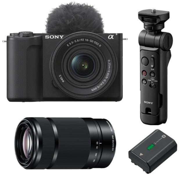 他サイト： 【ACC-VPT3ZKアクセサリーセット】SONY ソニー VLOGCAM ZV-E10 II ダブルズームレンズキット ブラッの商品画像