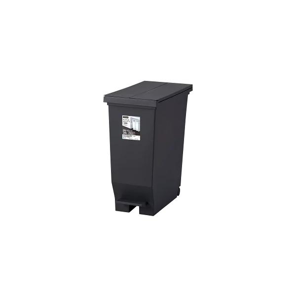 他サイト： アスベル(株)エバン 両開きペダルペール  30L BK ブラック 6303 ゴミ箱 ダストボックス キッチン カウンター下の商品画像
