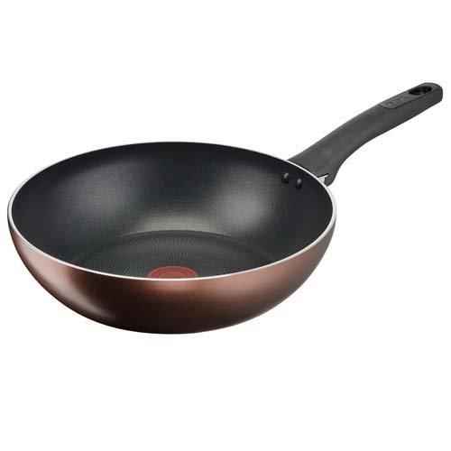 他サイト： T-fal IHチタンモカ・ウオックパン28cm  ティファール キッチン用品 調理器具 IH対応 ガス火対応 こびりつきにくいの商品画像