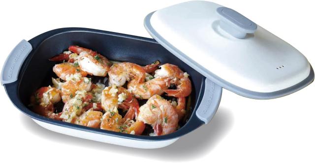 他サイト： シービージャパン 電子レンジ調理器具 電子レンジで魚焼き  炒める 茹でる 焼く 煮る 蒸す 炊く がこれ1つ 食器洗浄機対応 の商品画像