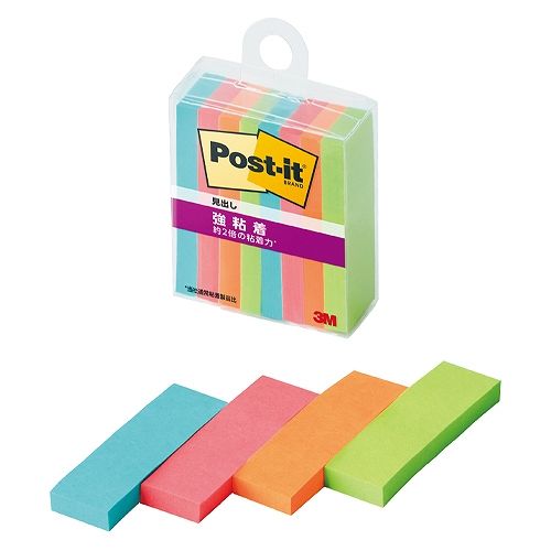 他サイト： スリーエム(3M) ポストイット 強粘着見出し マルチカラー1 50×15mm 入数:1パック(8パッド) 700SS-MC-1の商品画像