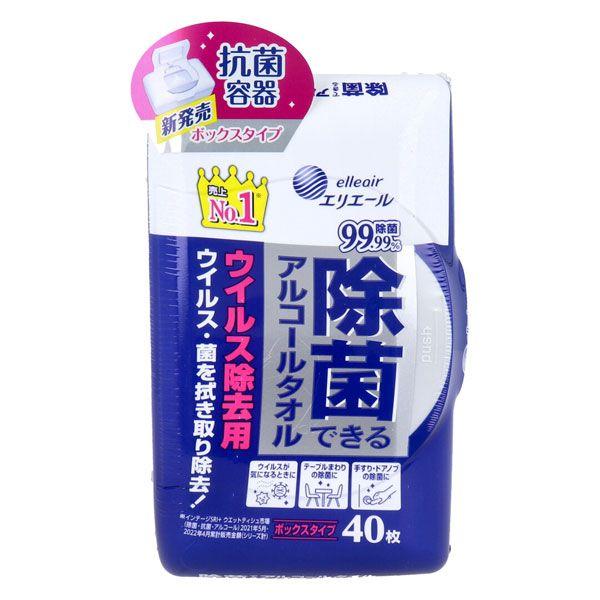他サイト： エリエール 除菌できるアルコールタオル ウイルス除去用 ボックスタイプ 本体 片手で使いやすいボックスタイプです 入数:1個(4の商品画像