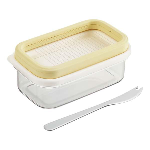 他サイト： 曙産業 プレミアムカットできちゃうバターケース ギュッと一押しで綺麗にバターをカット!そのまま冷蔵庫でストック可能! ST-30の商品画像