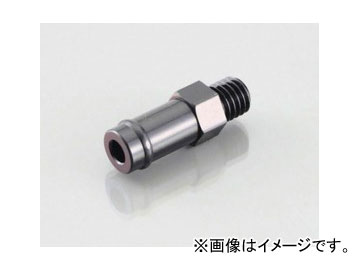 他サイト： 2輪 キタコ ニップル (A)LONG/M8/P1.25(ブラックアルマイト) 6mmホース用 サイズ=A:43B:21C:16の商品画像