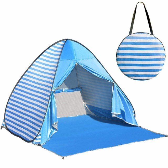 他サイト： サンシェードテント ワンタッチテント フルクローズ ビーチテント ポップアップ 大空間 2-3人用収納便利 日焼け止めUV50+の商品画像
