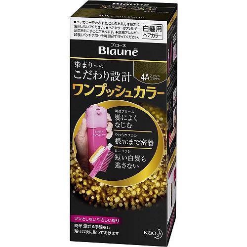 他サイト： ブローネ ワンプッシュカラー 4A アッシュブラウン【80g】(花王)の商品画像