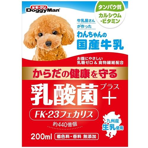 他サイト： わんちゃんの国産牛乳 乳酸菌プラス 【200ml】(ドギーマンハヤシ)の商品画像