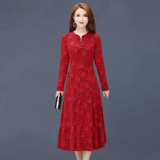 多色多種類 ワンピース レデース 春秋冬tg ドレス ロング丈 結婚式ワンピース 長袖 総レース Aライン 着やせ フォーマル 上品 大人 おしの通販はau Pay マーケット タイガショップ