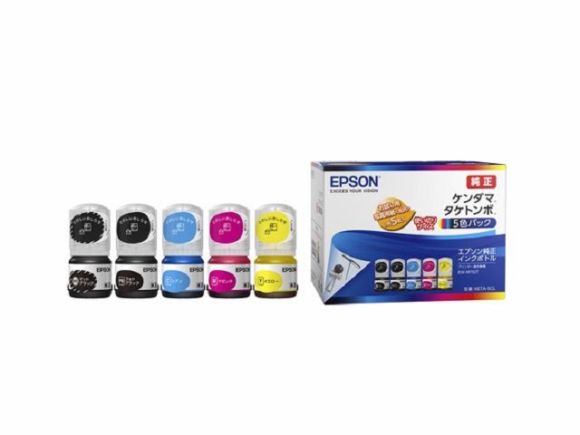 他サイト： KETA-5CL EPSON インクボトル 純正品 ケンダマ・タケトンボ 5色パック JAN 4988617365483の商品画像