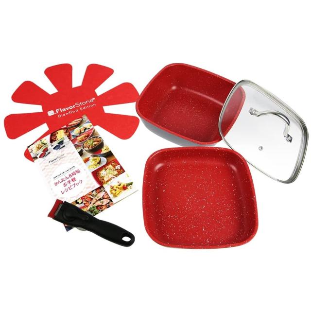他サイト： Flavor Stone フレーバーストーン ダイヤモンドエディション SP 6点セット レッド 焦げつきにくい フライパン スの商品画像