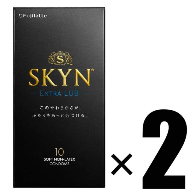 他サイト： 2個 SKYN EXTRA LUB スキン エクストラルブ オリジナル アイアール 10個入×2 コンドーム 不二ラテックス 医の商品画像