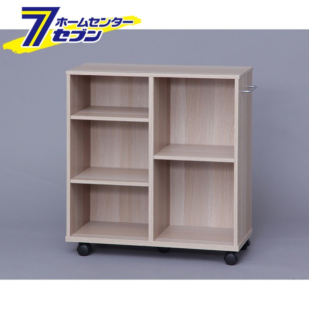 他サイト： 収納カート ナチュラル SYR-6026 幅60×奥行26×厚さ65cmアイリスオーヤマ [収納ワゴン カート 収納ラック クロの商品画像