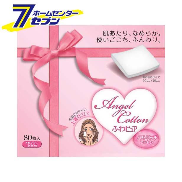 他サイト： ふわピュア ソフトリッチコットン 80枚コットン・ラボ [パフ スキンケア 化粧品 メイク落とし コットン]の商品画像