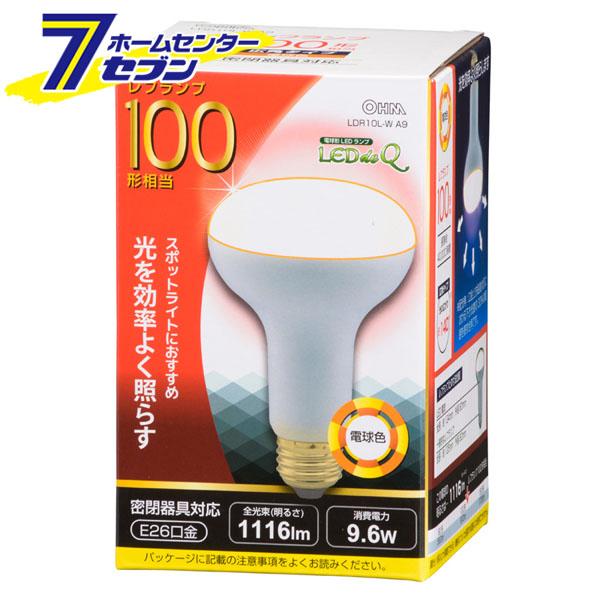 他サイト： オーム電機 LED電球 レフランプ形 E26 100形相当 電球色06-0791 LDR10L-W A9[LED電球・直管:LEの商品画像