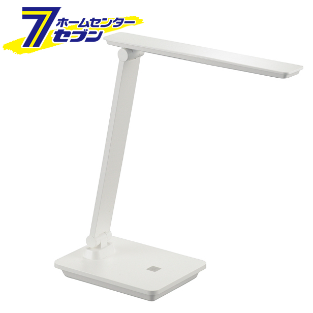他サイト： オーム電機 LEDデスクランプ ホワイト06-3701 DS-LS24DSM-W[照明器具:デスクライト]の商品画像