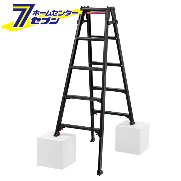 他サイト： (法人様限定)伸縮はしご兼用脚立 ブラックレーベル RYZB-15 長谷川工業 [段差 アルミ アルマイト 中折れ式 横ズレ防止の商品画像