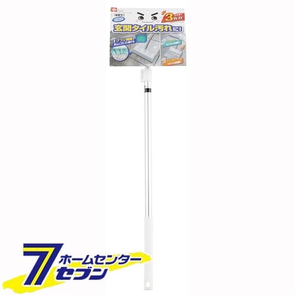 他サイト： 激落ちくん 玄関タイルブラシ 伸縮 S01058 レック [玄関掃除 タイル 伸びる 本体 激落ちくん お掃除 そうじ レック]の商品画像