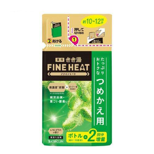 他サイト： きき湯 ファインヒート レモングラスの香り つめかえ用 (500g) [炭酸入浴剤 薬用 温泉 風呂 温浴 発泡 炭酸 症状 ケの商品画像