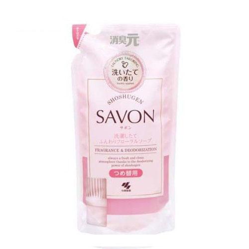 他サイト： 消臭元 SAVON 洗濯したてふんわりフローラルソープ つめ替用 (400ml) [お部屋 トイレ 体臭 料理臭 生ゴミ臭 トイの商品画像