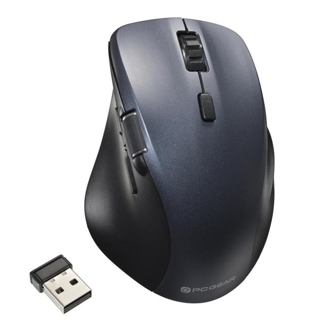 他サイト： PCGEAR 静音ワイヤレスマウス グレー Mサイズ [品番]01-3599 PC-SMBWM10 H [パソコン・スマホ関連:の商品画像