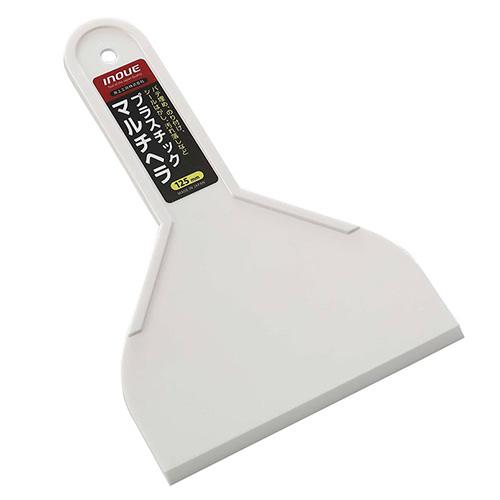 他サイト： プラスチック マルチヘラ 125mm 日本製 12706 [パテ埋め のり付け シールはがし 汚れ落とし スクレーパー イノウエの商品画像