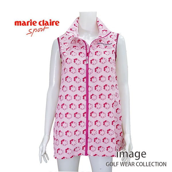 マリ クレール スポール marie claire sport ゴルフウェア アウター 電熱シート ベストジャケット 731213-NV ネイビー M  Ladys ： Amazon・楽天・ヤフー等の通販価格比較 [最安値.com]