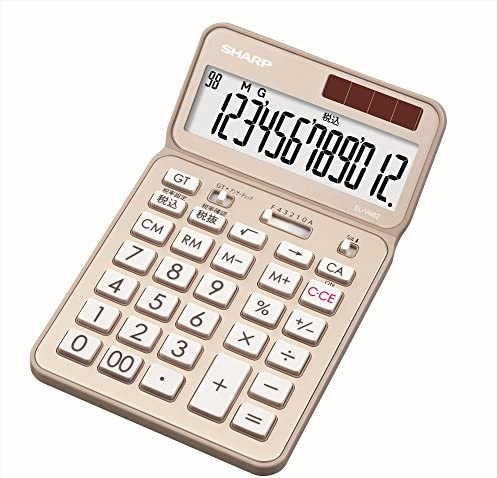 他サイト： シャープ 電卓50周年記念モデル ナイスサイズモデル ゴールド系 EL-VN82-NXの商品画像