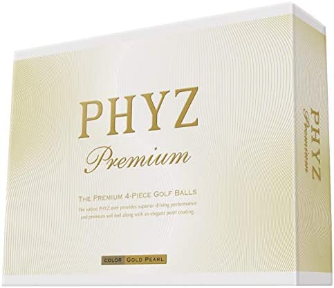 他サイト： BRIDGESTONE(ブリヂストン) ゴルフボール PHYZ プレミアム 1ダース(12個入り) ゴールドパール PMGXの商品画像