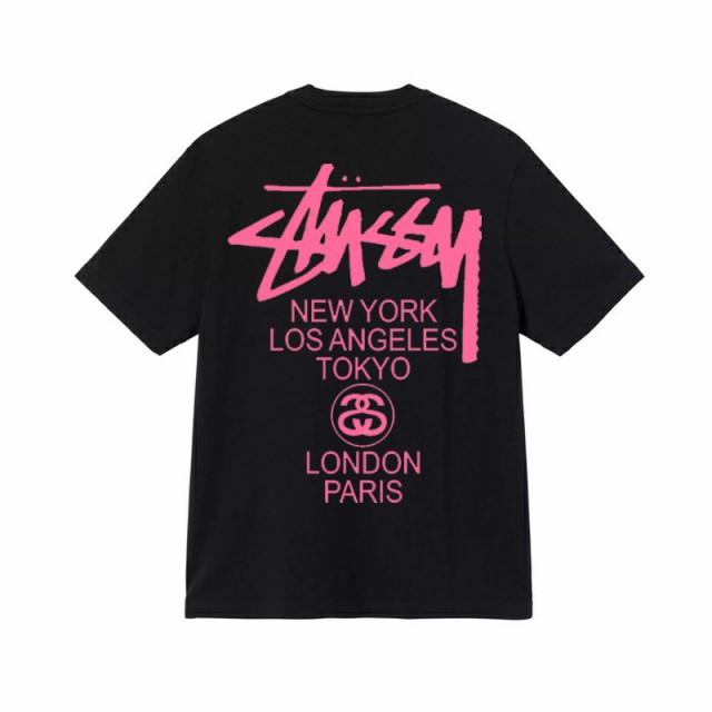 STUSSY ステューシー Tシャツ 半袖 ブラック 並行輸入品の通販はau PAY ...