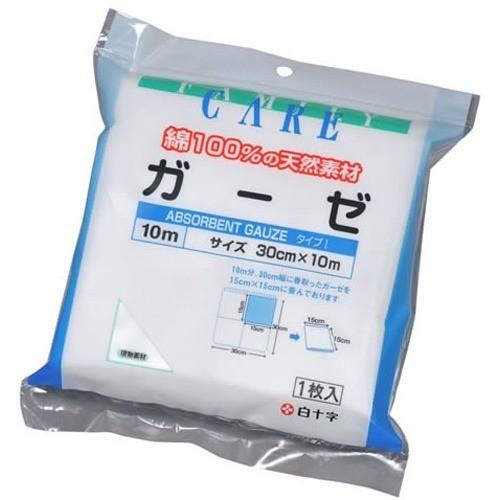 他サイト： 綿100%天然素材 白十字 ガーゼ 【サイズ 30cm×10m】(1枚入) 天然繊維の商品画像