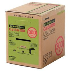 他サイト： エレコム LANケーブルCAT6A対応EU コネクタ無し単線ドラム300mブルー(LD-GPAL/BU300RS) 目安在庫=△の商品画像