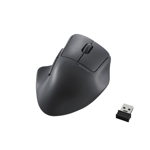 他サイト： エレコム デザイン性抜群 おしゃれ かわいいマウス 静音 ワイヤレス 7ボタン チルトホイール付 Mサイズ ブラック(M-SH3の商品画像