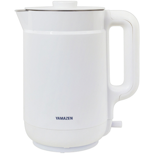 他サイト： 山善(YAMAZEN) 電気ケトル 1.5L ホワイト 1台(YKPA-1215(W)) 目安在庫=○の商品画像