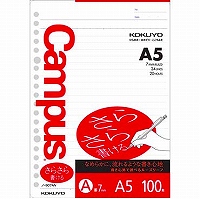 他サイト： コクヨ ルーズノート中紙A5(ノ-807A) 目安在庫=○の商品画像